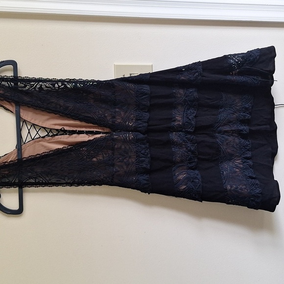 For Love&Lemons Black Lola Rose Dress Size Small - Picture 11 of 14